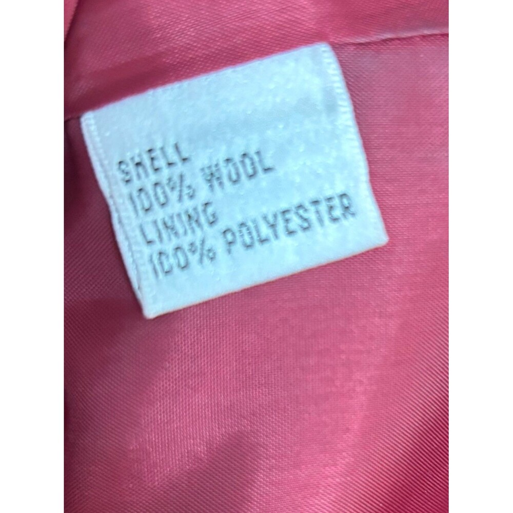 Vintage Talbots 100% Wool Blazer Jacket Cranberry Rose Red Fall Dark Academia - Picture 11 of 15